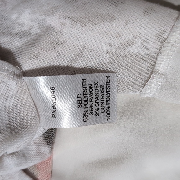 Vanity White Burnout Tank Top Multicolor Geometric Print Sleeveless Y2K Small - Picture 5 of 5